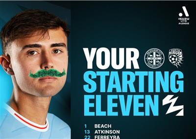 Alineación inicial de Melbourne City vs Perth Glory: Leckie PK Taggart, Kucharski, Beach están en la lista