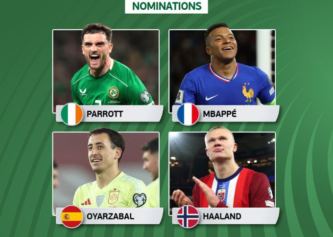 Nominaciones al mejor jugador de la novena jornada de las eliminatorias europeas del mundo: Mbappé y Haaland están en la lista